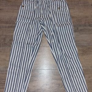 American Eagle Striped Blue and White Pants